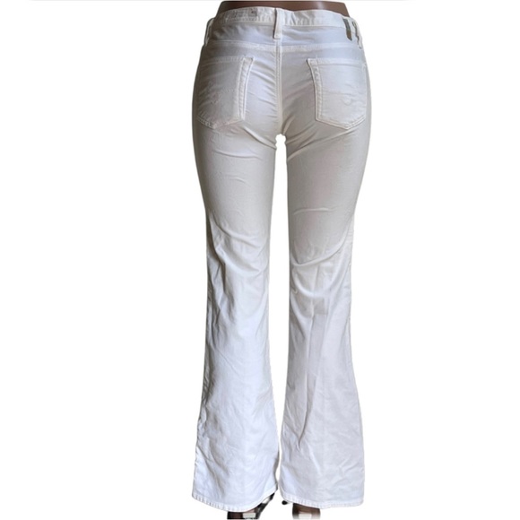 Adriano Goldschmied White Flare Velour Jeans Size 29 R EUC - Picture 3 of 8